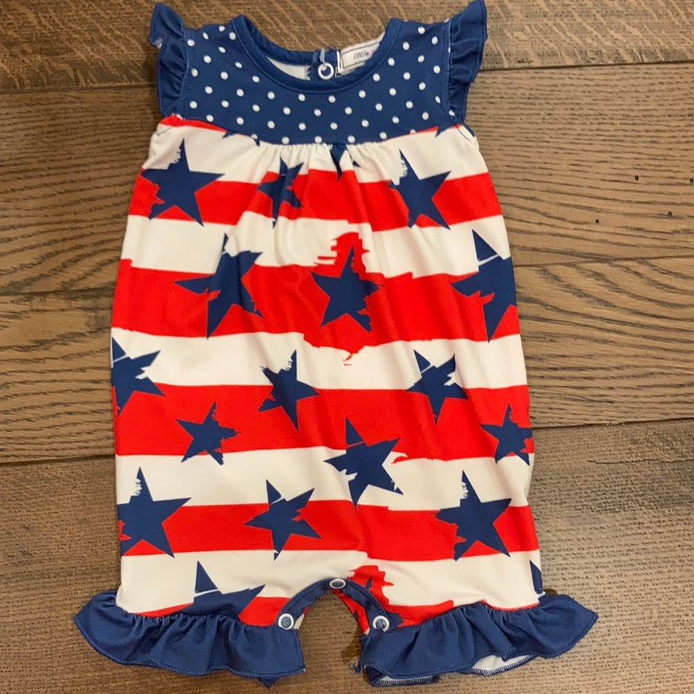 3 month little millie Americana romper